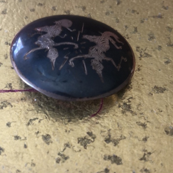 Vintage Siam Nielloware Brooch‎ - Picture 5 of 5